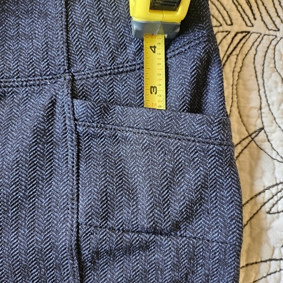 EUC Athleta Herringbone Metro High Waist Leggings Navy Blue Black Pockets Small - Picture 8 of 15